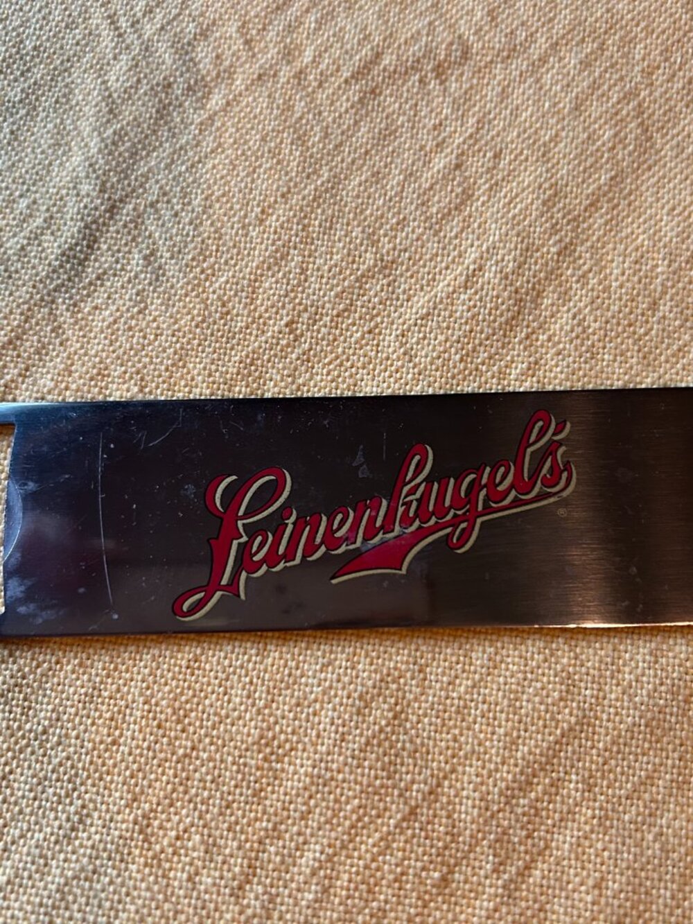 Vintage Leinenkugel's classic logo bartenders style 7in metal speed  bottle open
